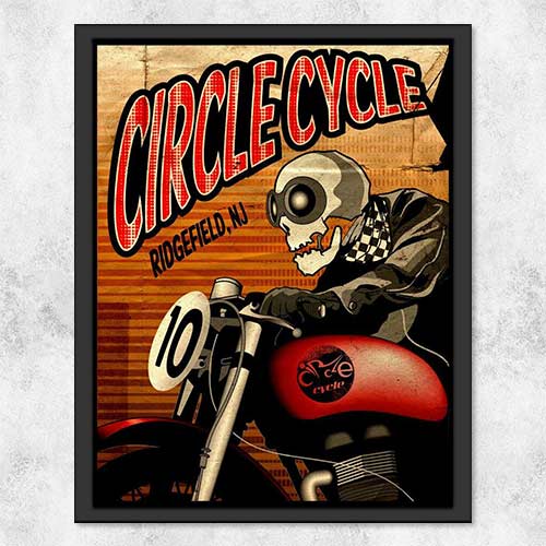 Quadro Decorativo - Barbershop circle cycle